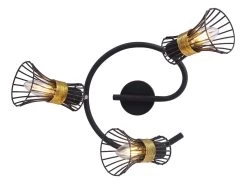 Globo Purra Deckenstrahler Schwarz, Gold 3x E14 Dimmbar 25x22cm 15 Globo Purra Deckenstrahler Schwarz, Gold 3x E14 Dimmbar 25x22cm -Lichtwelt Verkauf globo54814 3 3