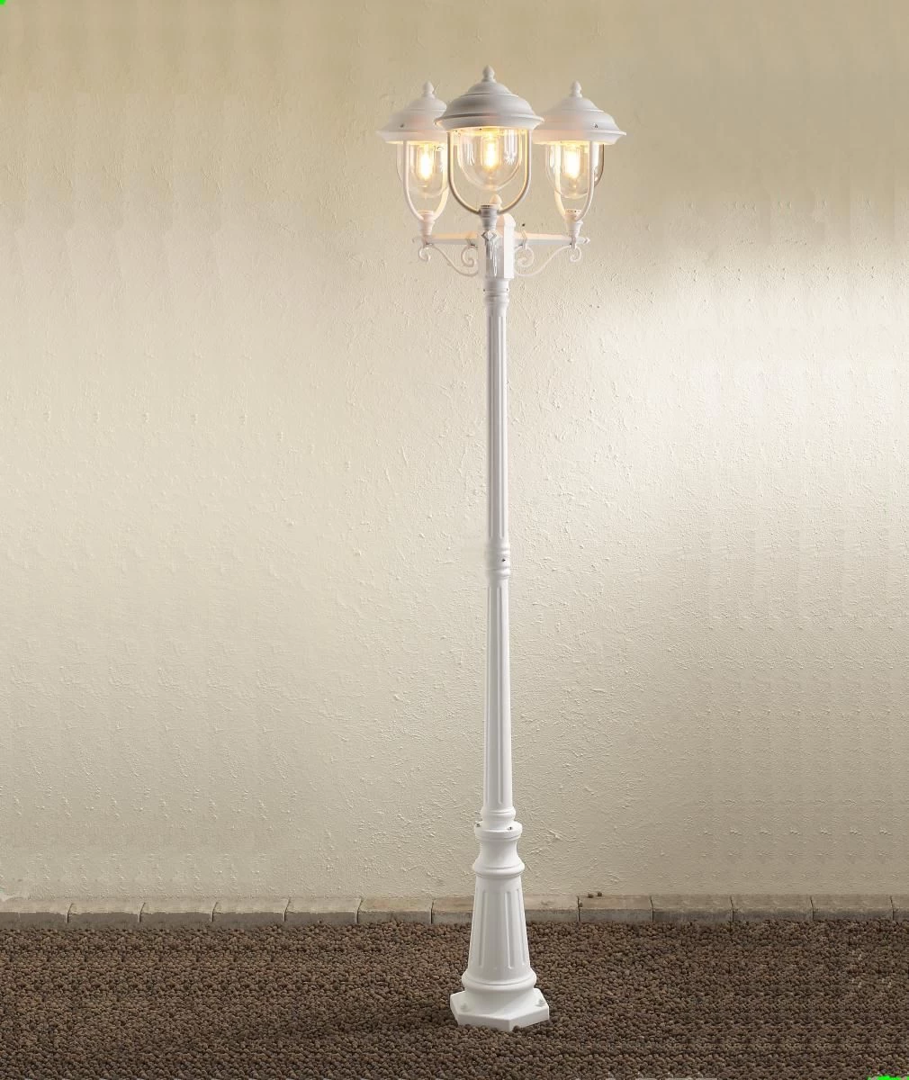 KONSTSMIDE Parma Weiße Standleuchte Mit 3 Leuchtenköpfen 3 KONSTSMIDE Parma Weiße Standleuchte Mit 3 Leuchtenköpfen