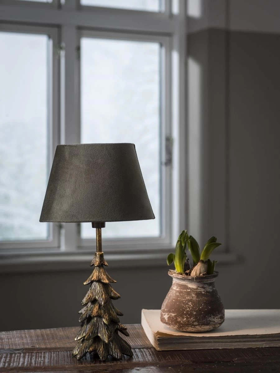 Tischlampe Im Tannenbaum Look Aus Metall Antik Messing PR Home Granen 29cm E14 Ohne Schirm 4 Tischlampe Im Tannenbaum Look Aus Metall Antik Messing PR Home Granen 29cm E14 Ohne Schirm – Bild 2