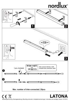 LED Unterbauleuchte Weiß Nordlux Latona 5W 420lm 31,2cm 3000K-4000K 2-Step 12 LED Unterbauleuchte Weiß Nordlux Latona 5W 420lm 31,2cm 3000K-4000K 2-Step -Lichtwelt Verkauf latona tz 2