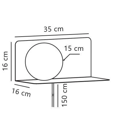 Nordlux Lilibeth Wandlampe Braun E14 Mit Ablage 35x16x16cm 6 Nordlux Lilibeth Wandlampe Braun E14 Mit Ablage 35x16x16cm – Bild 4