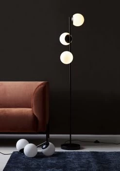 Stehlampe Mit 3 Kugeln Opal Schwarz Nordlux Lilly E14 -Lichtwelt Verkauf m lilly 48613003 3