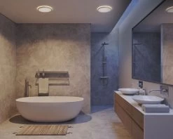 LED Deckenlampe Chrom Nordlux Oja 29 IP54 1600lm 3000/4000K Stepdimmer -Lichtwelt Verkauf m oja 2015026133 2