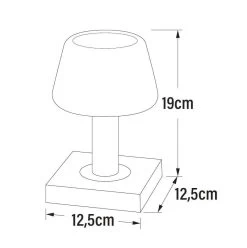 KONSTSMIDE Monaco Akku Tischleuchte IP54 Rostfarben Dimmbar 2700/3000K -Lichtwelt Verkauf monacotischleuchte 1