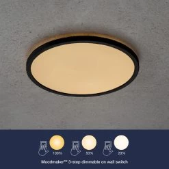 LED Deckenlampe Schwarz Nordlux Oja 29 IP20 1600lm 2700K Stepdimmer -Lichtwelt Verkauf moodmakerschw