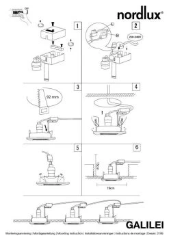 Nordlux Galilei 1-Spot Einbauleuchte Weiss 7 Nordlux Galilei 1-Spot Einbauleuchte Weiss -Lichtwelt Verkauf n21060101 ze