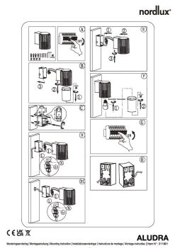 Wandleuchte Alu Metallisch Braun Nordlux Aludra IP54 E27 14 Wandleuchte Alu Metallisch Braun Nordlux Aludra IP54 E27 -Lichtwelt Verkauf n2118011010 mon 1 1
