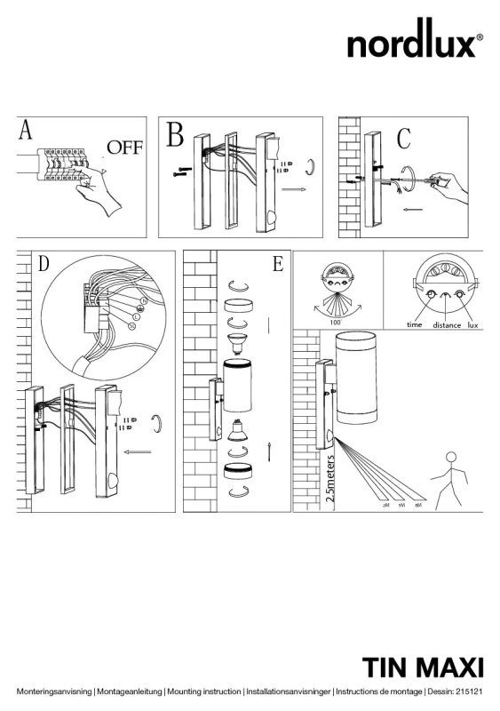 Nordlux Tin Maxi Außenwandleuchte Up-Down Schwarz 5 Nordlux Tin Maxi Außenwandleuchte Up-Down Schwarz – Bild 3