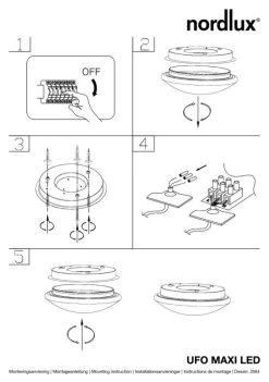 Nordlux Ufo Maxi LED Deckenleuchte Weiss 7 Nordlux Ufo Maxi LED Deckenleuchte Weiss -Lichtwelt Verkauf n25646001 ze