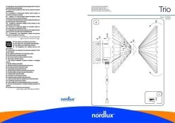 Nordlux Trio 45 Wand U. Deckenleuchte Weiss E27 Mit Stecker 45x15cm -Lichtwelt Verkauf n3001601 ze