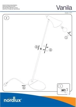 Nordlux Vanila Stehleuchte Weiss 7 Nordlux Vanila Stehleuchte Weiss -Lichtwelt Verkauf n72704001 ze