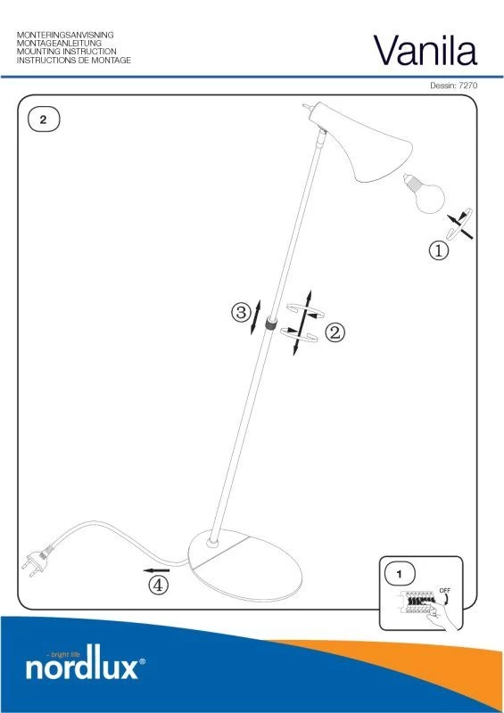 Nordlux Vanila Stehleuchte Weiss 5 Nordlux Vanila Stehleuchte Weiss – Bild 3