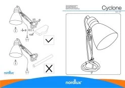 Nordlux Cyclone Klemmleuchte Schwarz -Lichtwelt Verkauf n73072003 ze