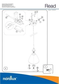 Nordlux Read 20 Pendelleuchte Opal Weiss E27 -Lichtwelt Verkauf n73163010 ze