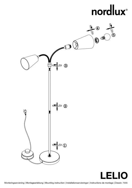 Nordlux Lelio Stehleuchte Schwarz 6 Nordlux Lelio Stehleuchte Schwarz – Bild 4