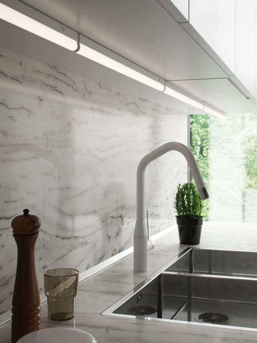 LED Unterbauleuchte Weiß Nordlux Latona 5W 420lm 31,2cm 3000K-4000K 2-Step 6 LED Unterbauleuchte Weiß Nordlux Latona 5W 420lm 31,2cm 3000K-4000K 2-Step – Bild 4