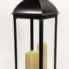 Laterne Kunststoff Schwarz Mit LED Kerzen Für Außen Batteriebetrieben 70cm -Lichtwelt Verkauf nr61947 1