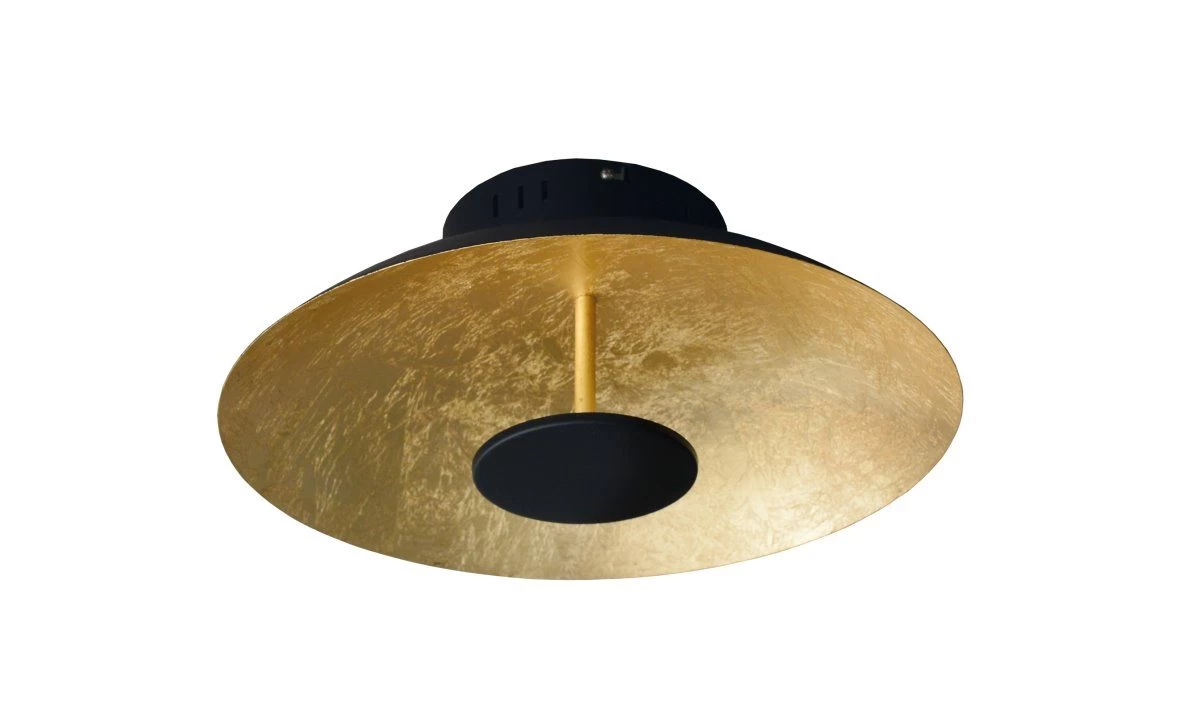 LED Deckenleuchte Schwarz, Blattgold Design Näve Firenze 40cm 900lm 5 LED Deckenleuchte Schwarz, Blattgold Design Näve Firenze 40cm 900lm – Bild 3