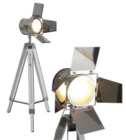 Dreibein Stehleuchte Im Retro Scheinwerfer Look Weiß Näve Holly E27 -Lichtwelt Verkauf nve2055323 4