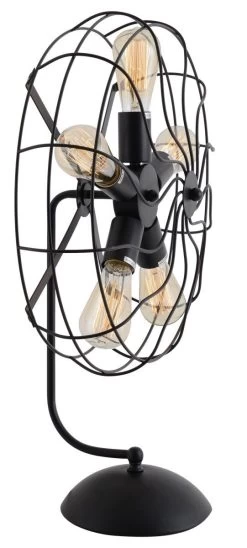Tischleuchte Im Ventilator Look Schwarz Näve Alex 5x E27 -Lichtwelt Verkauf nve3123122 1