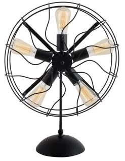 Tischleuchte Im Ventilator Look Schwarz Näve Alex 5x E27 -Lichtwelt Verkauf nve3123122 2