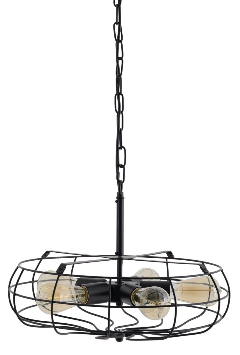 Hängeleuchte Im Ventilator Look Schwarz Näve Alex 5x E27 4 Hängeleuchte Im Ventilator Look Schwarz Näve Alex 5x E27 – Bild 2