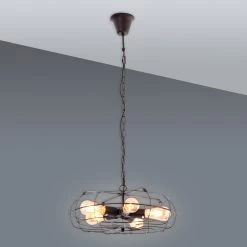 Hängeleuchte Im Ventilator Look Schwarz Näve Alex 5x E27 10 Hängeleuchte Im Ventilator Look Schwarz Näve Alex 5x E27 -Lichtwelt Verkauf nve7065422 3