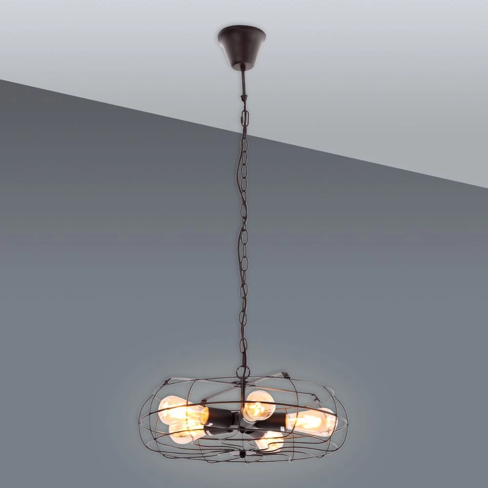 Hängeleuchte Im Ventilator Look Schwarz Näve Alex 5x E27 6 Hängeleuchte Im Ventilator Look Schwarz Näve Alex 5x E27 – Bild 4