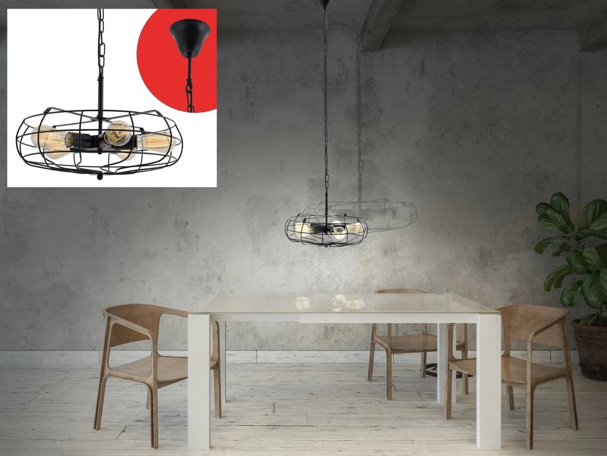 Hängeleuchte Im Ventilator Look Schwarz Näve Alex 5x E27 7 Hängeleuchte Im Ventilator Look Schwarz Näve Alex 5x E27 – Bild 5