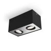 Philips Box Moderne LED Aufbauleuchte Schwarz 2-flg. 1000lm Doppelspot 20,2x10,2x10cm -Lichtwelt Verkauf philips box decken aufbauleuchte 5049230p0 1