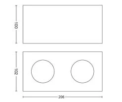 Philips Box Moderne LED Aufbauleuchte Schwarz 2-flg. 1000lm Doppelspot 20,2x10,2x10cm -Lichtwelt Verkauf philips box decken aufbauleuchte 5049230p0 2