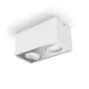 Philips Box Moderne LED Aufbauleuchte Weiß 2-flg. 1000lm Doppelspot 20,2x10,2x10cm -Lichtwelt Verkauf philips box decken aufbauleuchte 5049231p0 1