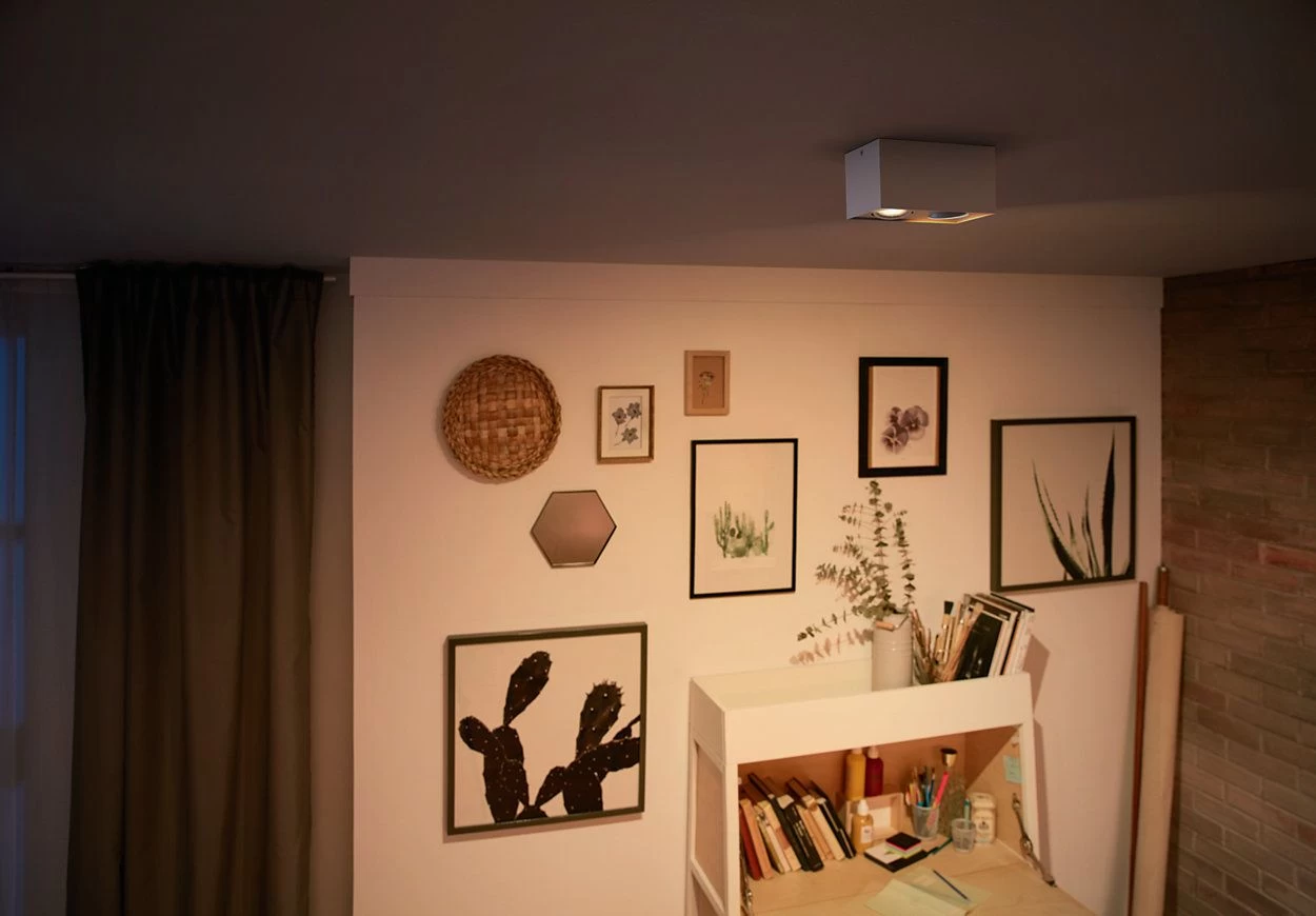 Philips Box Moderne LED Aufbauleuchte Weiß 2-flg. 1000lm Doppelspot 20,2x10,2x10cm 5 Philips Box Moderne LED Aufbauleuchte Weiß 2-flg. 1000lm Doppelspot 20,2x10,2x10cm – Bild 3