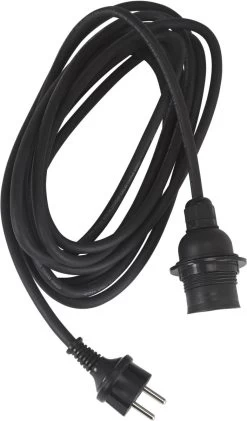 Outdoor Anschlusskabel IP44 PR Home Flex Out E27 Max. 15W 2,5m Schwarz H07RN-F