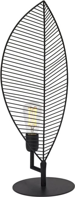 Tischlampe Im Blatt Jungle Design Aus Metall Schwarz PR Home Elm 58cm E27 -Lichtwelt Verkauf pr3735803 2