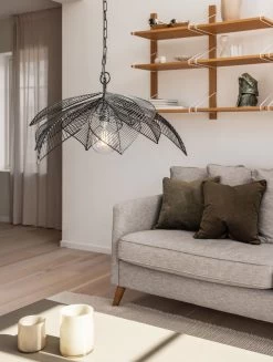 Pendelleuchte Im Blatt Jungle Design Aus Metall Schwarz PR Home Elm 70cm E27 3737003 -Lichtwelt Verkauf pr3737003 4 pr home elm pendelleuchte im blatt jungle design