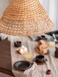 Rattan Hängelampe Aus Geflochtenen Naturmaterial PR Home Pune 50cm E27 -Lichtwelt Verkauf pr3835018 2