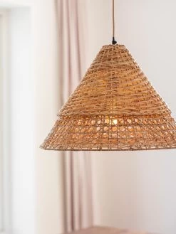 Rattan Hängelampe Aus Geflochtenen Naturmaterial PR Home Pune 50cm E27 -Lichtwelt Verkauf pr3835018 4