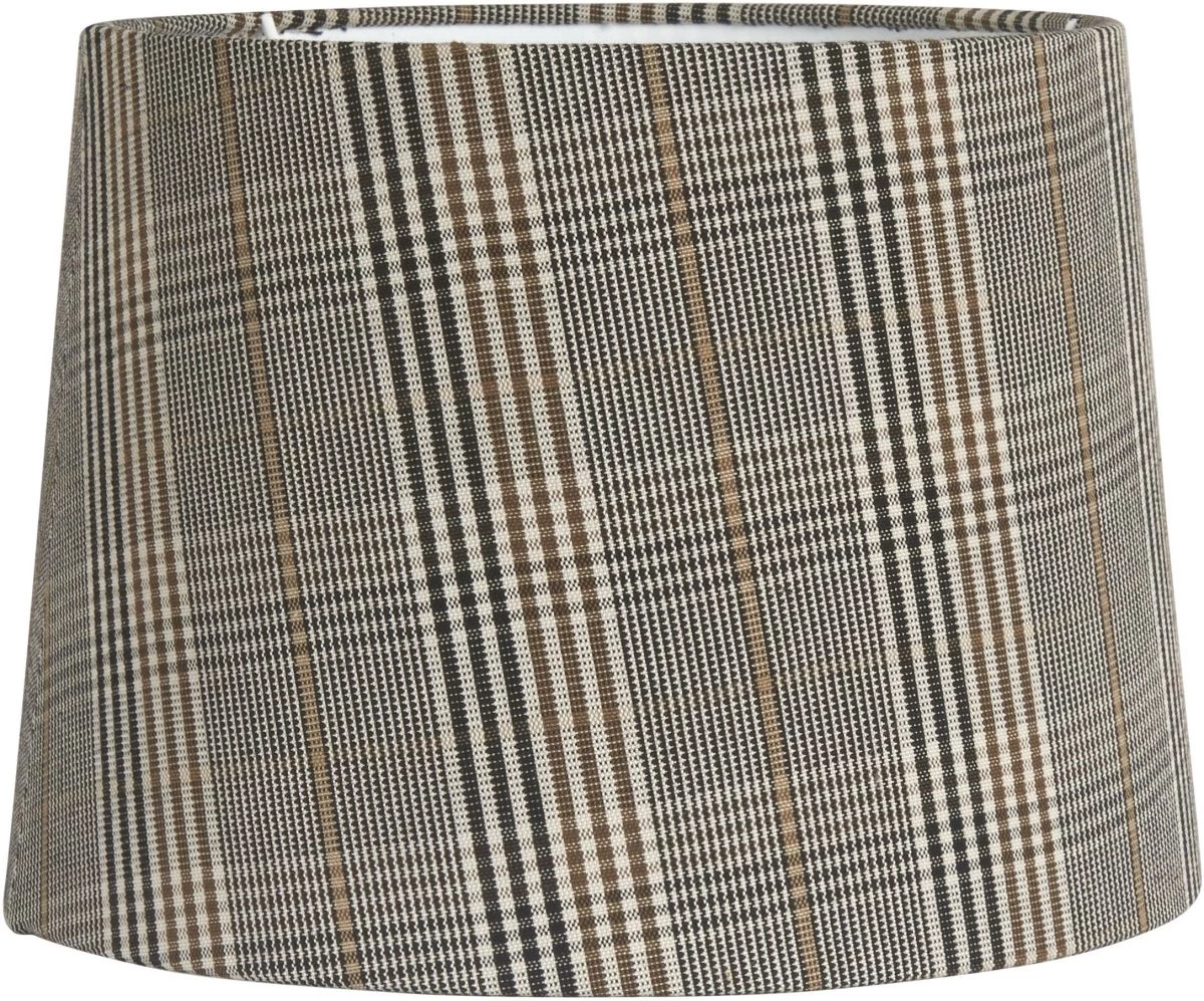 Lampenschirm Textil Grau Kariert PR Home Sofia E27 30x21cm 3 Lampenschirm Textil Grau Kariert PR Home Sofia E27 30x21cm