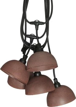 PR Home Flex Out Briggs Sommer Lichterkette Rost Braun IP44 5x E27 6,5m
