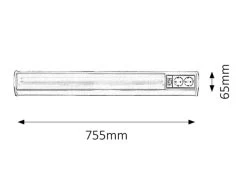 Rabalux Bath Unterbauleuchte 1x G13 T8 Weiß 755mm 2 Steckdosen -Lichtwelt Verkauf rl2323 tz