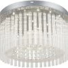Rabalux Danielle LED Glas Kristall Deckenleuchte Chrom Rund -Lichtwelt Verkauf rl2449