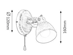 Rabalux Vivienne Wandspot 1x E14 Antik Weiß -Lichtwelt Verkauf rl5966 ze