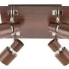 Rabalux Merkur Deckenspot 4x GU10 Wenge -Lichtwelt Verkauf rl6008