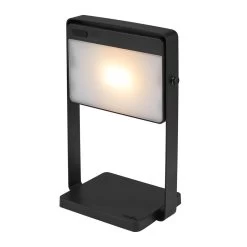 Nordlux Mobile LED Solar Tischlampe Saulio To Go Schwarz IP44 3000K Dimmbar