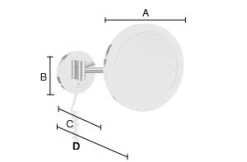 Smedbo Outline Kosmetikspiegel Mit Dual LED-Beleuchtung PMMA Rund FK482E -Lichtwelt Verkauf sbfk482e ze