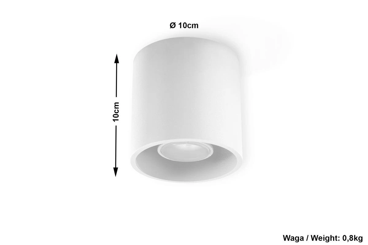 Sollux ORBIS Moderne Aufbauleuchte Rund Weiss 1-flg. GU10 6 Sollux ORBIS Moderne Aufbauleuchte Rund Weiss 1-flg. GU10 – Bild 4