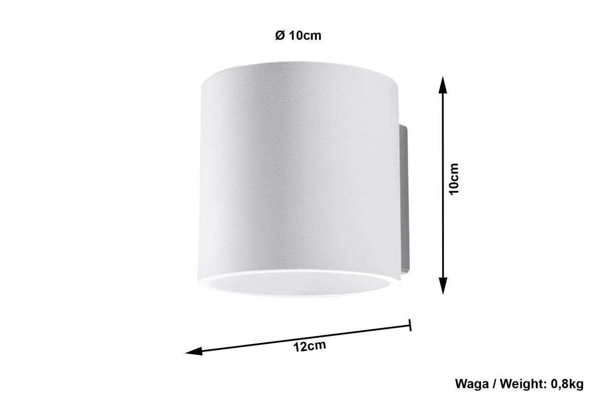 Sollux ORBIS Moderne Wandleuchte Weiss 1-flg. G9 8 Sollux ORBIS Moderne Wandleuchte Weiss 1-flg. G9 – Bild 6