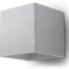 Sollux QUAD Moderne Wandleuchte Eckig Grau 10x10cm 1-flg. G9 -Lichtwelt Verkauf sxsl.0058