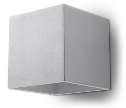 Sollux QUAD Moderne Wandleuchte Eckig Grau 10x10cm 1-flg. G9